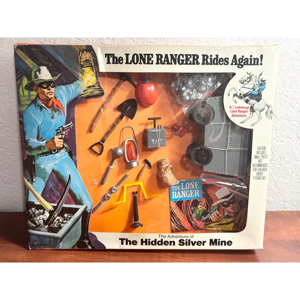 Vintage Hubley Lone Ranger Adventure The Hidden Silver Mine Playset No 2843